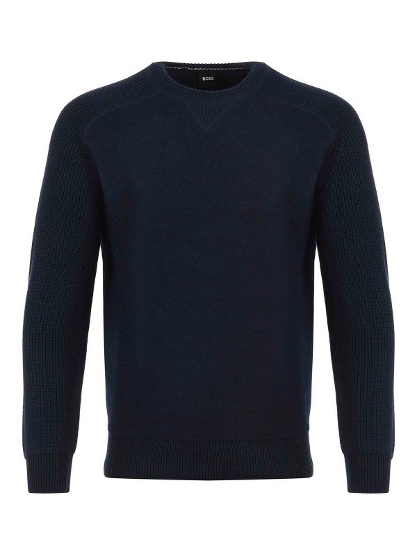 Hugo Boss: クルーネック - クルーネック - ブルー