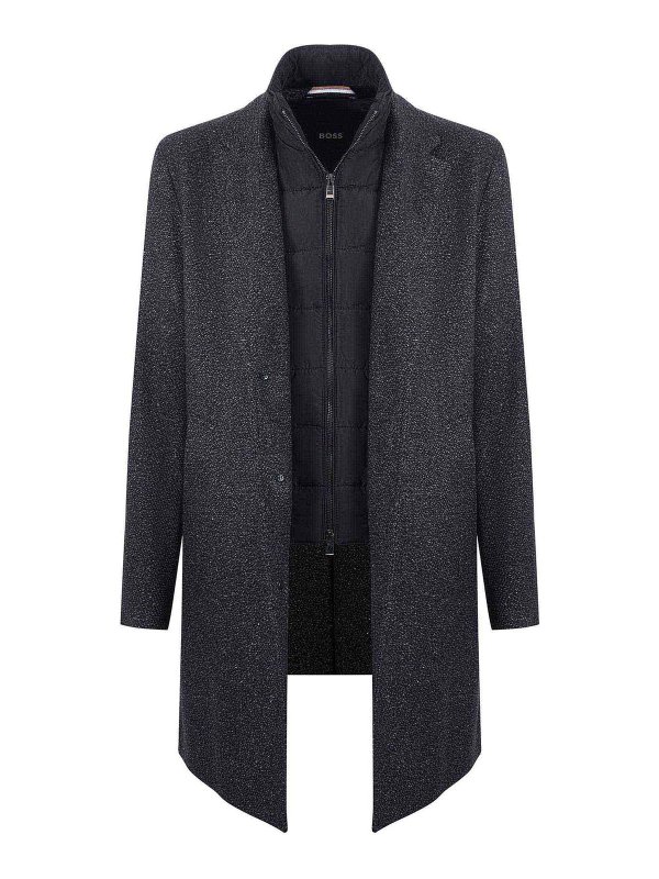 Hugo Boss: short coats online - Hugo Coat Wool Blend