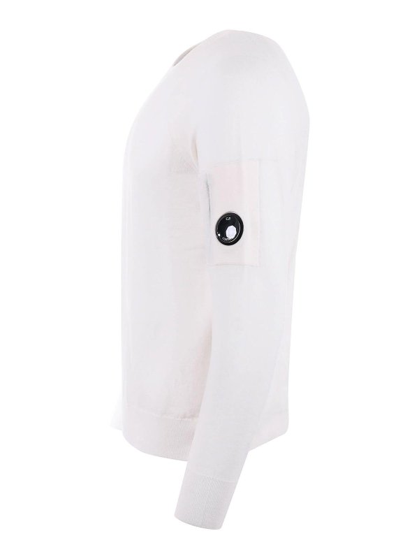 C.P. COMPANY: Suéteres con cuello pico online - Suéter Cuello Redondo - Blanco