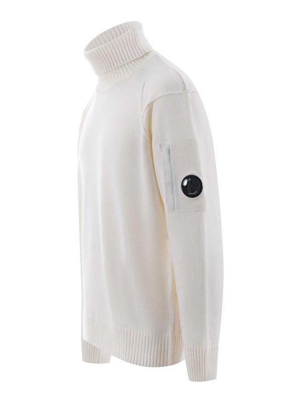 C.P. COMPANY: Pull col rond online - Pull Col Rond - Crème