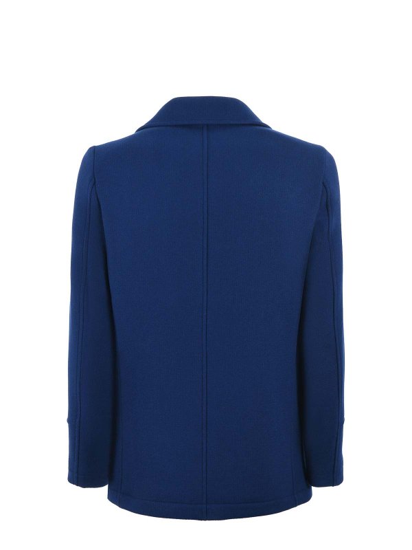 膝丈コート - ブルー shop online: CAMPLIN