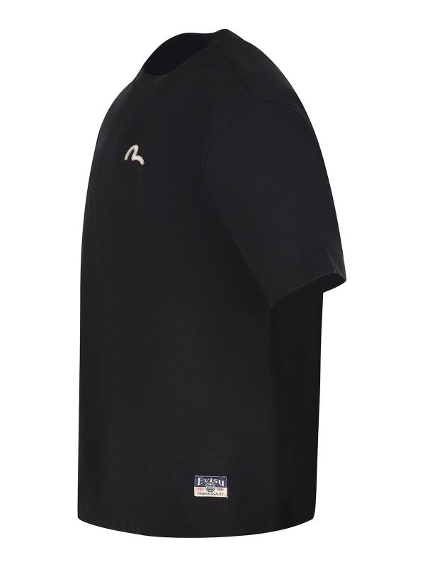 EVISU: t-shirt online - T-shirt in cotone nero