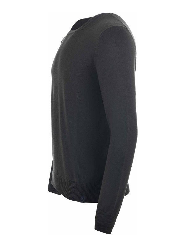 FAY: Strickpullover mit Rundhalsausschnitt online - Rundhalspullover - Dunkelgrün