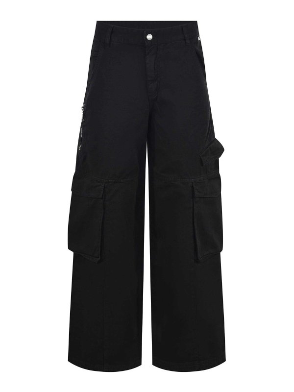 GCDS: Pantalones casual - Pantalón Casual - Negro