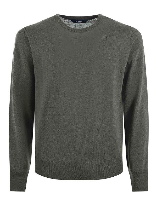 K-WAY: Suéteres con cuello pico - Suéter Cuello Redondo - Verde