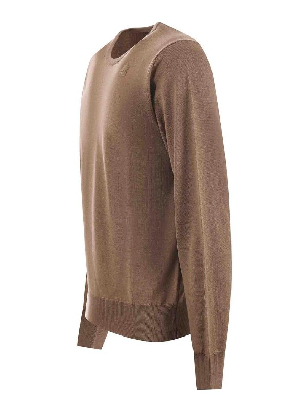 K-WAY: Strickpullover mit Rundhalsausschnitt online - Rundhalspullover - Camel