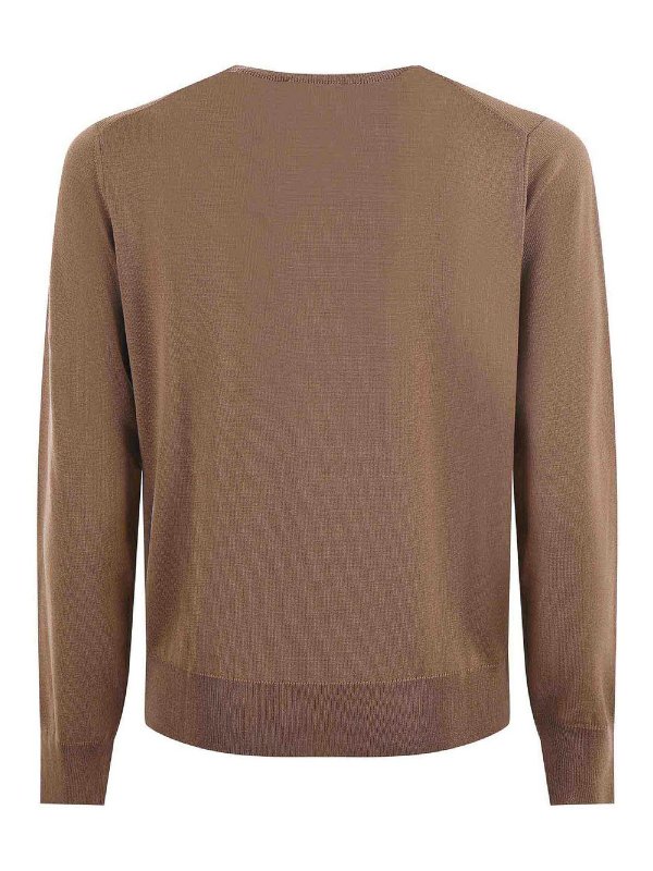 The Best Shops K-WAY: Strickpullover mit Rundhalsausschnitt - Rundhalspullover - Camel