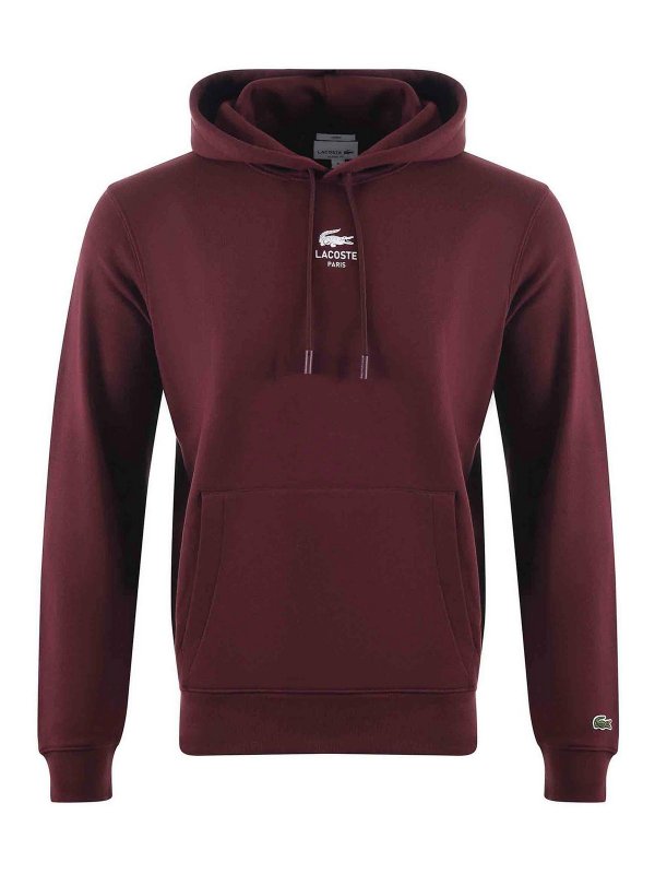LACOSTE: Sudaderas y suéteres - Sudadera - Rojo Oscuro