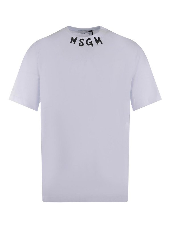 m.s.g.m.: t-shirts - Msgm In Cotton T-Shirt