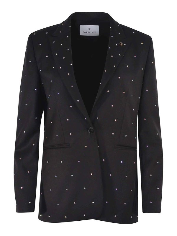 MANUEL RITZ : カジュアルジャケット - カジュアルジャケット - 黒