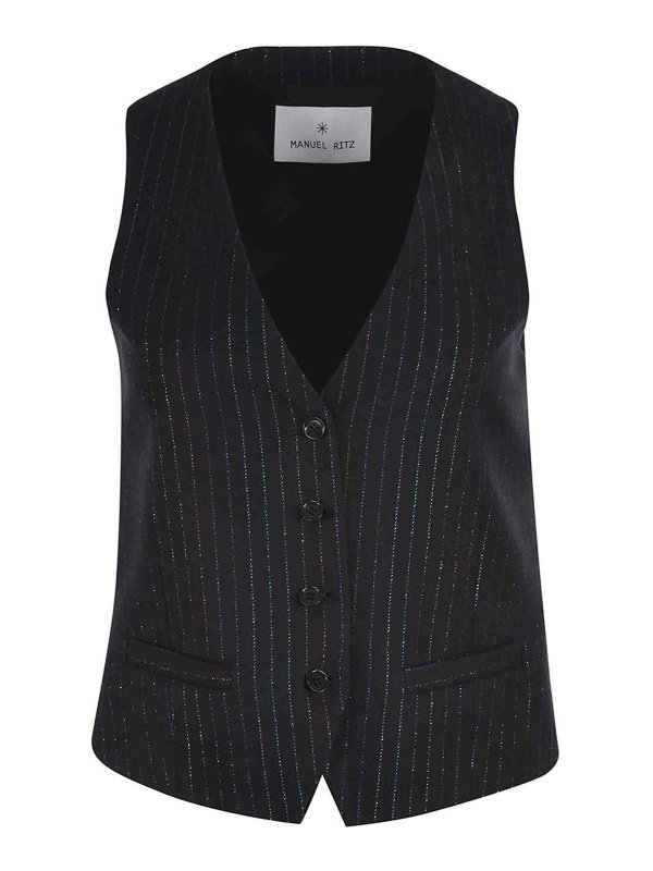 MANUEL RITZ : vests - Wool Blend Vest