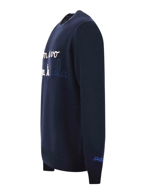 MC2 SAINT BARTH: Suéteres con cuello pico online - Suéter Cuello Redondo - Azul