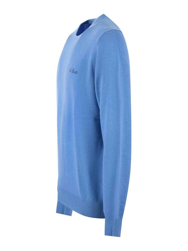 MC2 SAINT BARTH: Strickpullover mit Rundhalsausschnitt online - Rundhalspullover - Blau