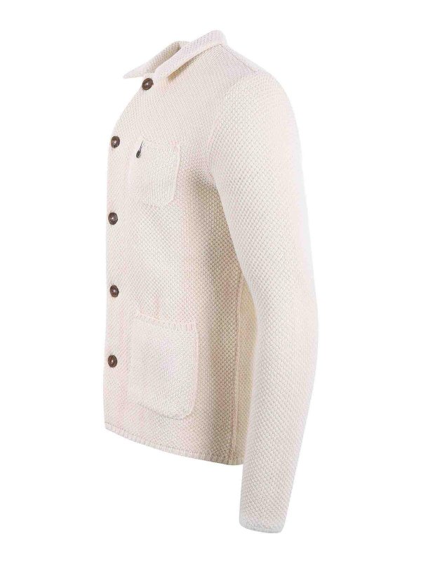 PAOLONI: cardigans online - Honeycomb Knit Cardigan