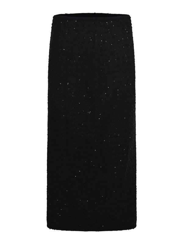 ROTATE Birger Christensen: Knielange und Midi Röcke - Midirock - Schwarz