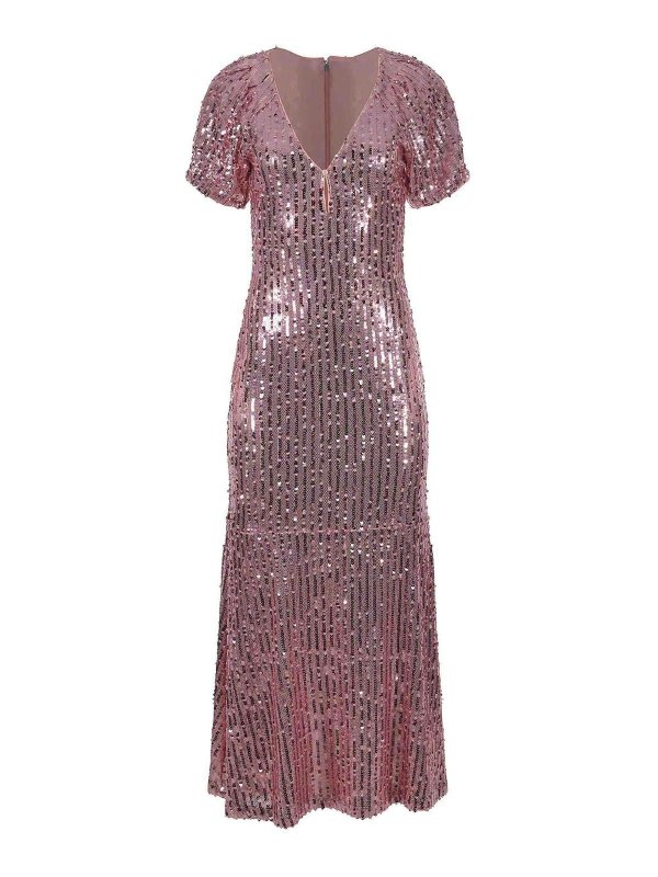 ROTATE Birger Christensen: ニーレングスドレス - 膝丈ドレス - ヌードカラー