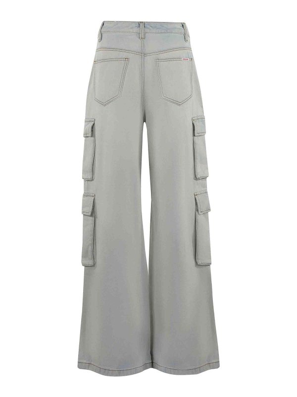 The Best Shops Self Portrait: Jeans évasés - Jean Bootcut - Clair Délavé