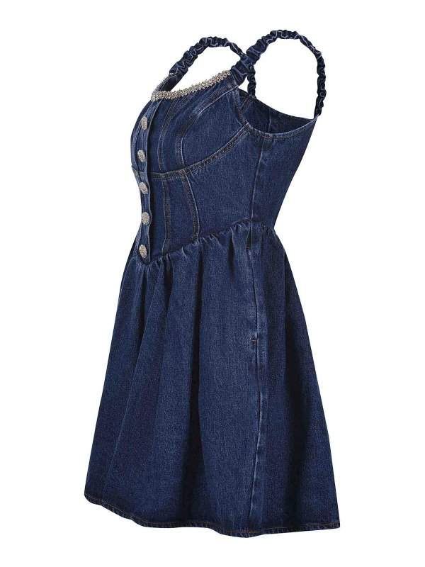 Self Portrait: ニーレングスドレス online - 膝丈ドレス - ミディアムウォッシュ