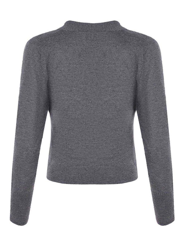 The Best Shops SOLOTRE: Suéteres con cuello pico - Suéter Cuello Redondo - Gris