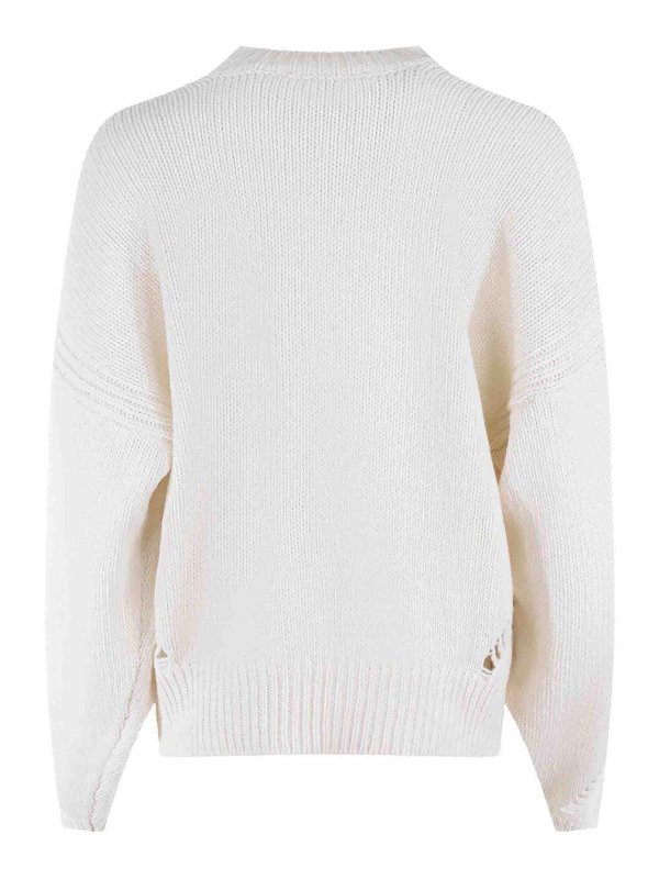 The Best Shops SOLOTRE: Strickpullover mit Rundhalsausschnitt - Rundhalspullover - Beige