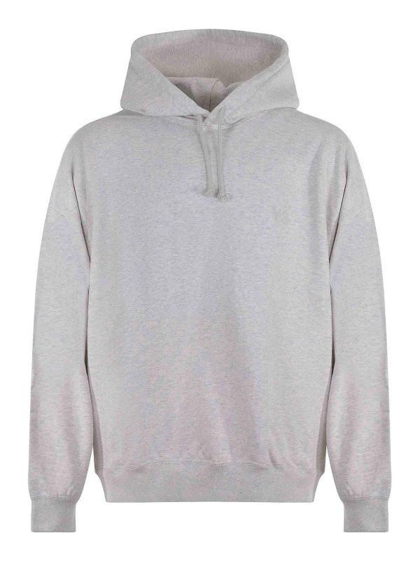 Y-3: Sudaderas y suéteres - Sudadera - Gris