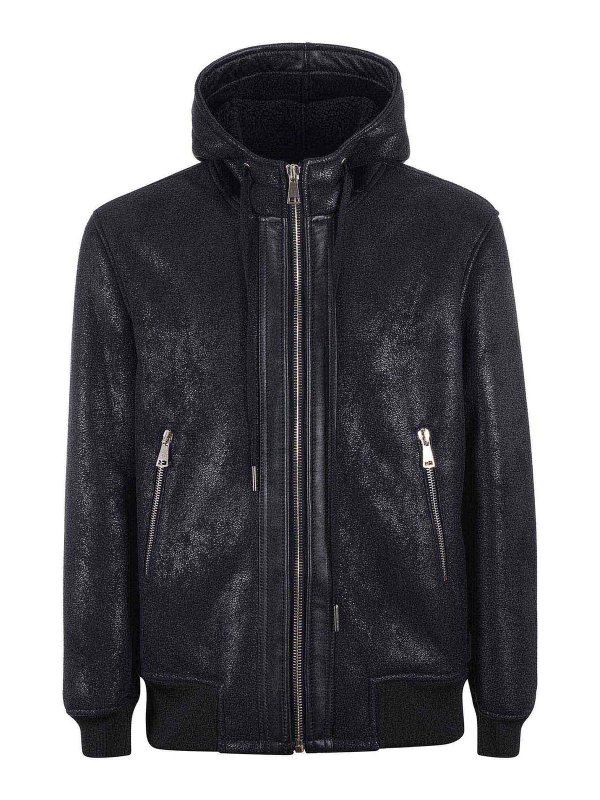 YES LONDON: leather jacket - Faux Sheepskin Jacket