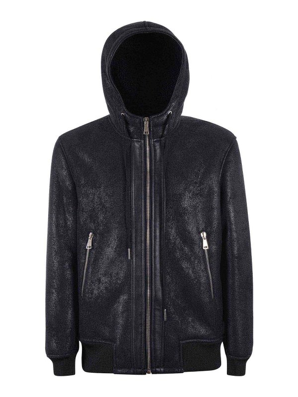 YES LONDON: leather jacket online - Faux Sheepskin Jacket