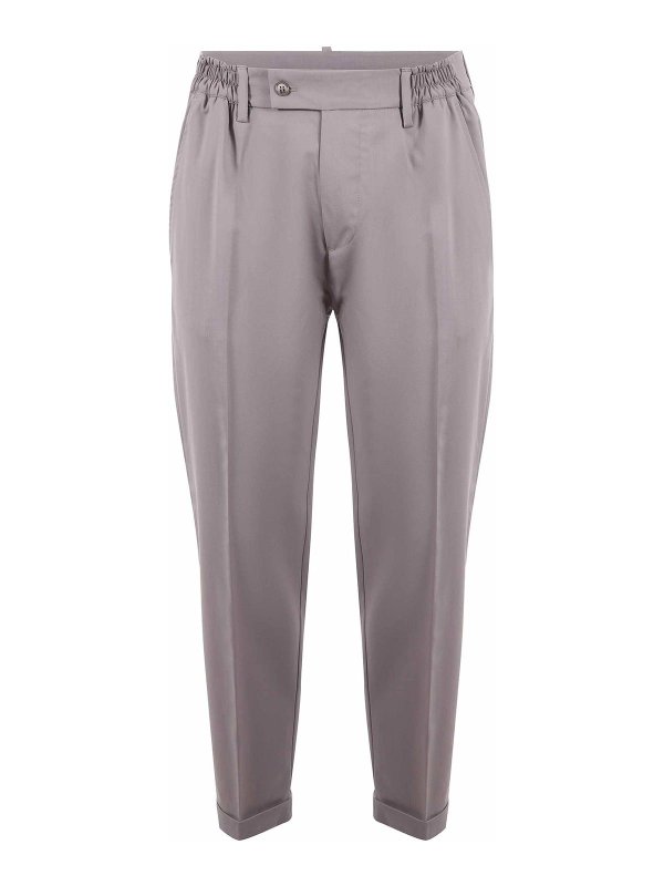 YES LONDON: casual trousers - Trousers In Wool Blend