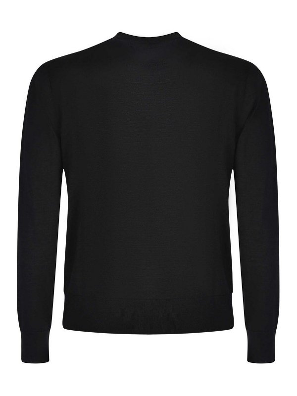 The Best Shops DSQUARED2: Suéteres con cuello pico - Suéter Cuello Redondo - Negro