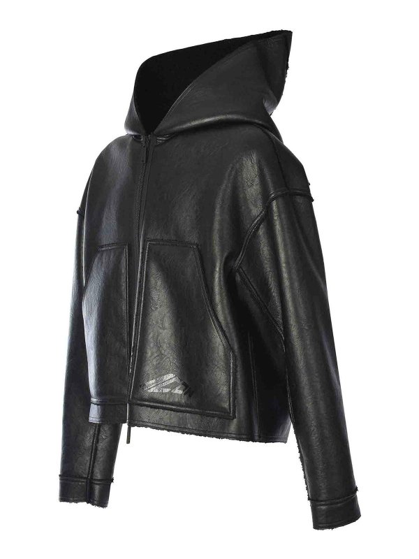 DSQUARED2: Capes &  Ponchos online - Sheepskin Coat Icon in A Viscose Blend