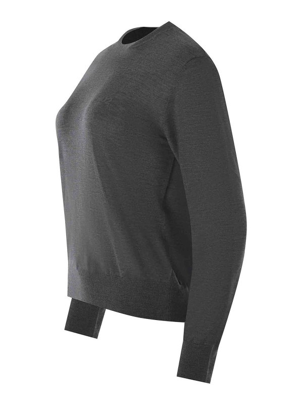 DSQUARED2: Strickpullover mit Rundhalsausschnitt online - Rundhalspullover - Grau
