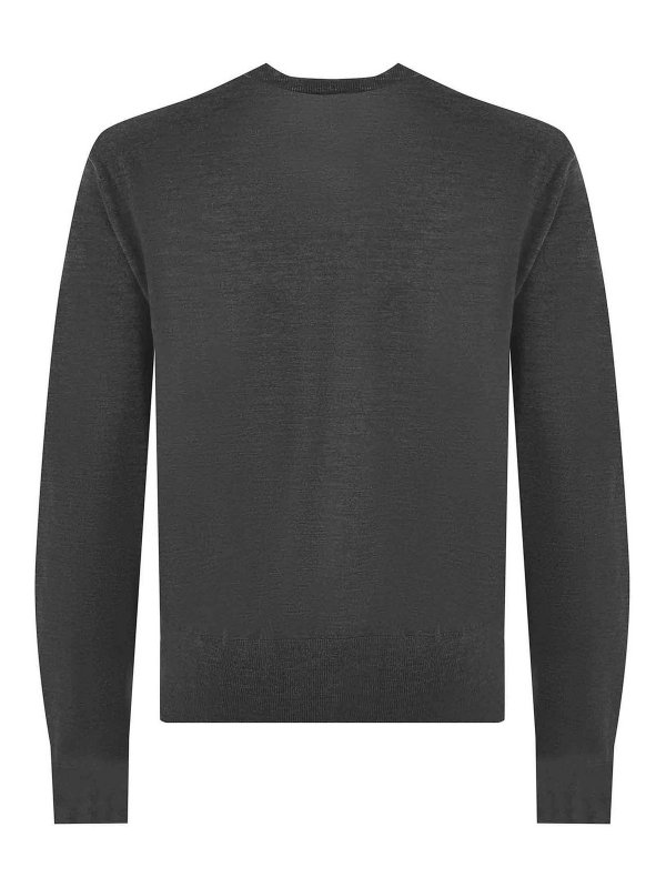 The Best Shops DSQUARED2: Strickpullover mit Rundhalsausschnitt - Rundhalspullover - Grau