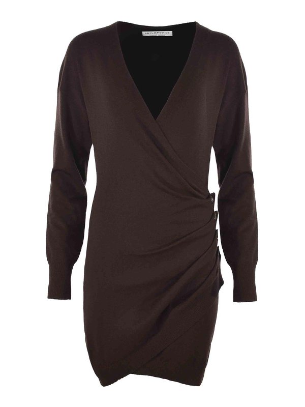 Philosophy di Lorenzo Serafini: knee length dresses - Philosophy Wool Blend Dress