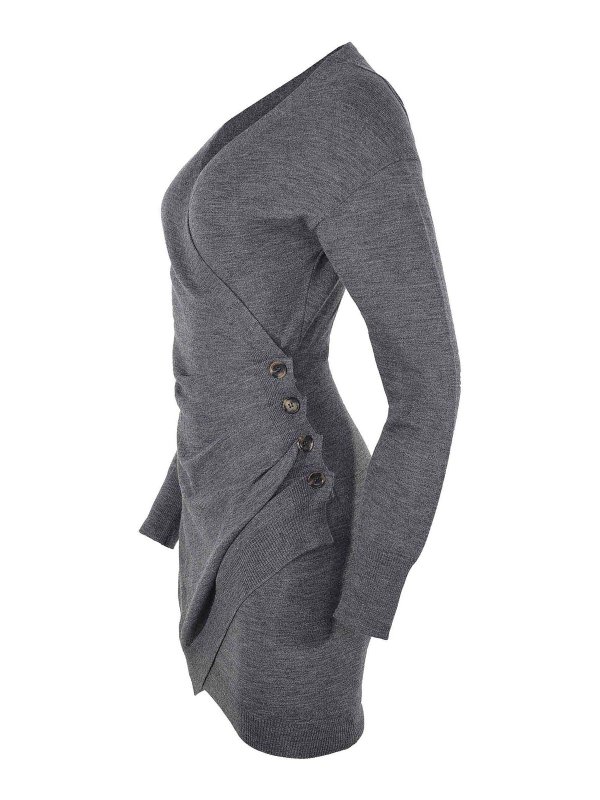 Philosophy di Lorenzo Serafini: ニーレングスドレス online - 膝丈ドレス - グレー