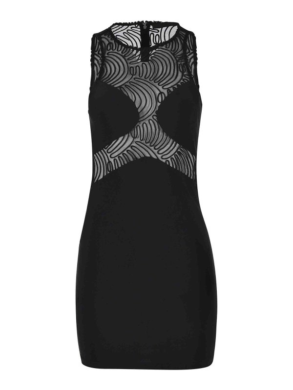 ROTATE Birger Christensen: Robe longueur genou - Robe Au Genou - Noir