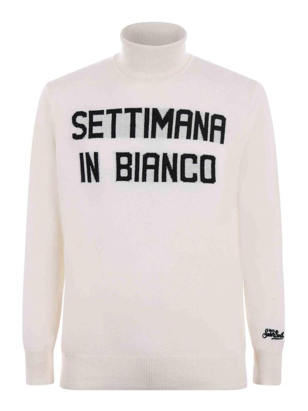 MC2 SAINT BARTH: Cuellos altos y polos - Suéter Con Cuello Alto - Crema