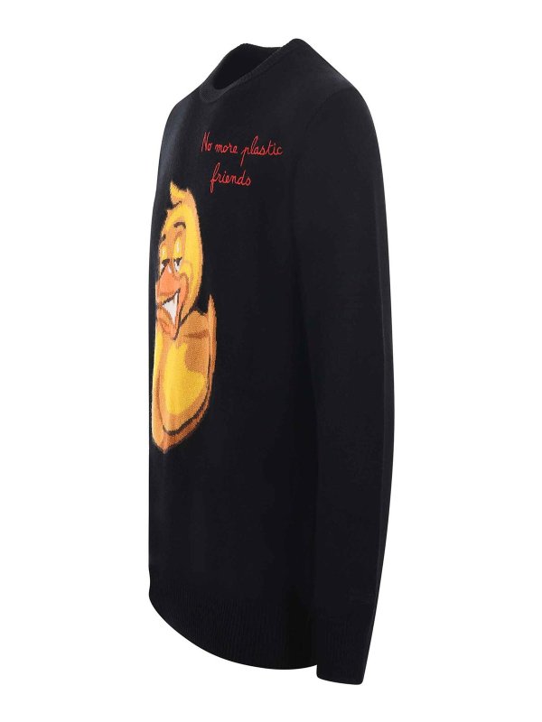 MC2 SAINT BARTH: Strickpullover mit Rundhalsausschnitt online - Rundhalspullover - Schwarz