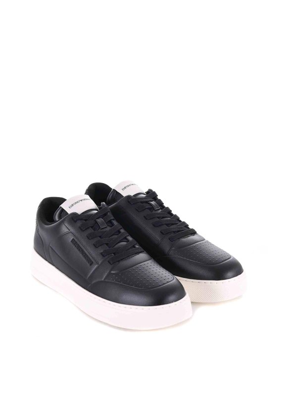 EMPORIO ARMANI: trainers online - Leather Sneakers