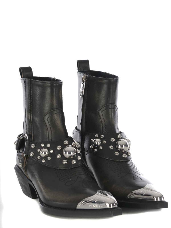 Pinko: boots online - Texan Boots in Leather