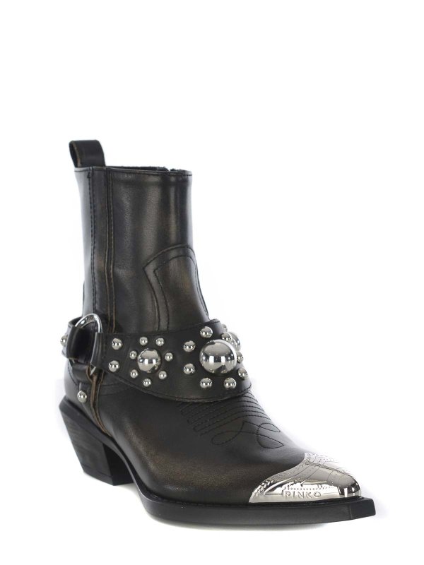 Texan Boots in Leather shop online: Pinko