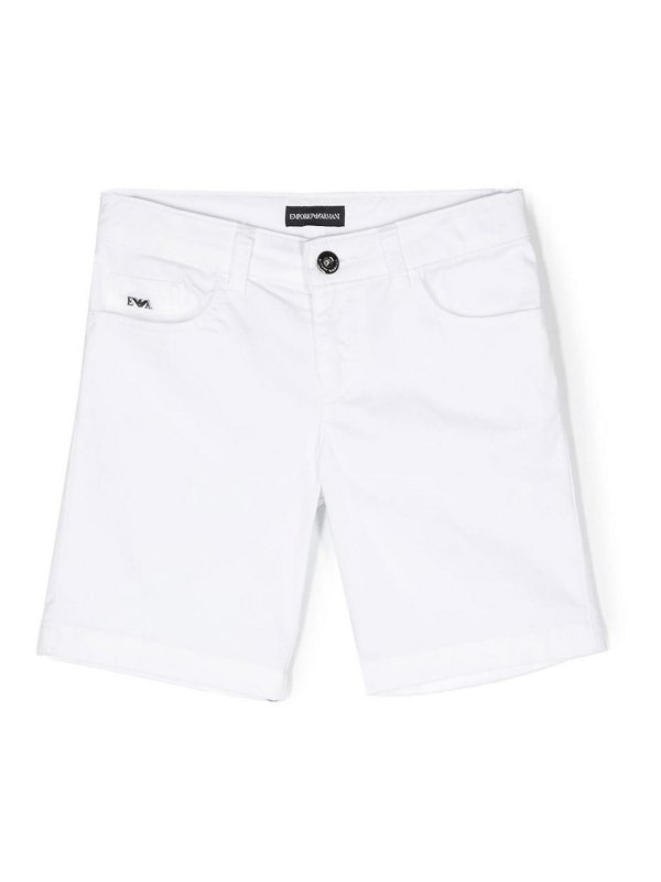 EMPORIO ARMANI: トラウザーショーツ - ショートパンツ - 白