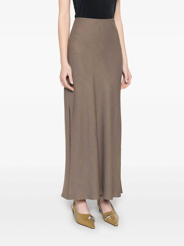 Brunello Cucinelli Skirt - Taupe - Women | MH126G3396C2925 Brunello Cucinelli Skirt - Taupe - Women | MH126G3396C2925