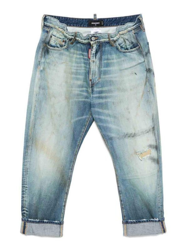 DSQUARED2: ブーツカットジーンズ - ブーツカットジーンズ - ブルー