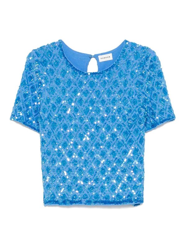 P.A.R.O.S.H.: トップス＆タンクトップ - トップ/タンクトップ - ブルー