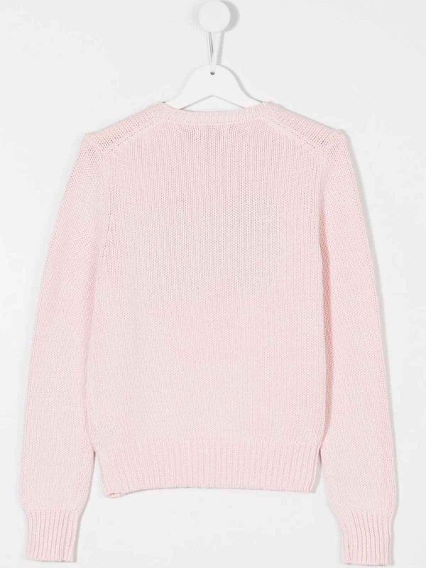 RALPH LAUREN: Strickpullover mit Rundhalsausschnitt online - Rundhalspullover - Rosa
