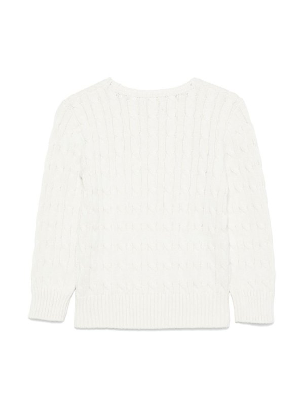 RALPH LAUREN: Strickpullover mit Rundhalsausschnitt online - Rundhalspullover - Weiß