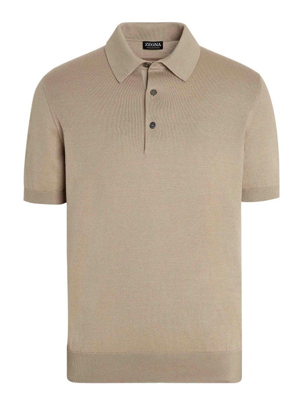 ZEGNA: ポロシャツ - ポロシャツ - ベージュ