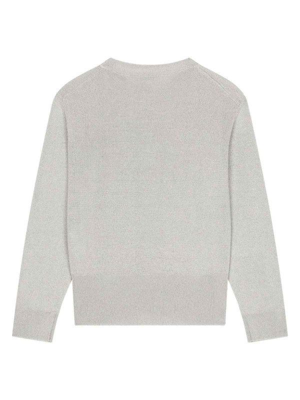 Dolce & Gabbana Jr: Suéteres con cuello pico online - Suéter Cuello Redondo - Blanco