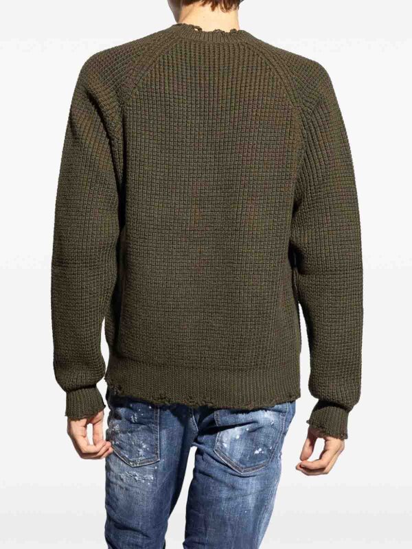 The Best Shops DSQUARED2: Suéteres con cuello pico - Suéter Cuello Redondo - Verde