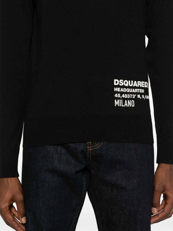 Suéter Cuello Redondo - Negro shop online: DSQUARED2